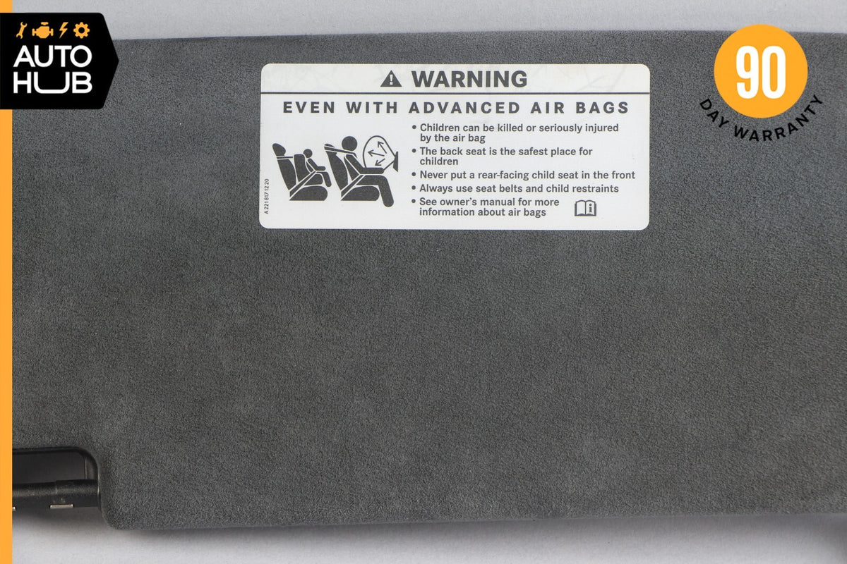 Mercedes W216 CL63 CL550 Right Side Sun Visor Shade Sunvisor Black Suede OEM 44k - photo 4