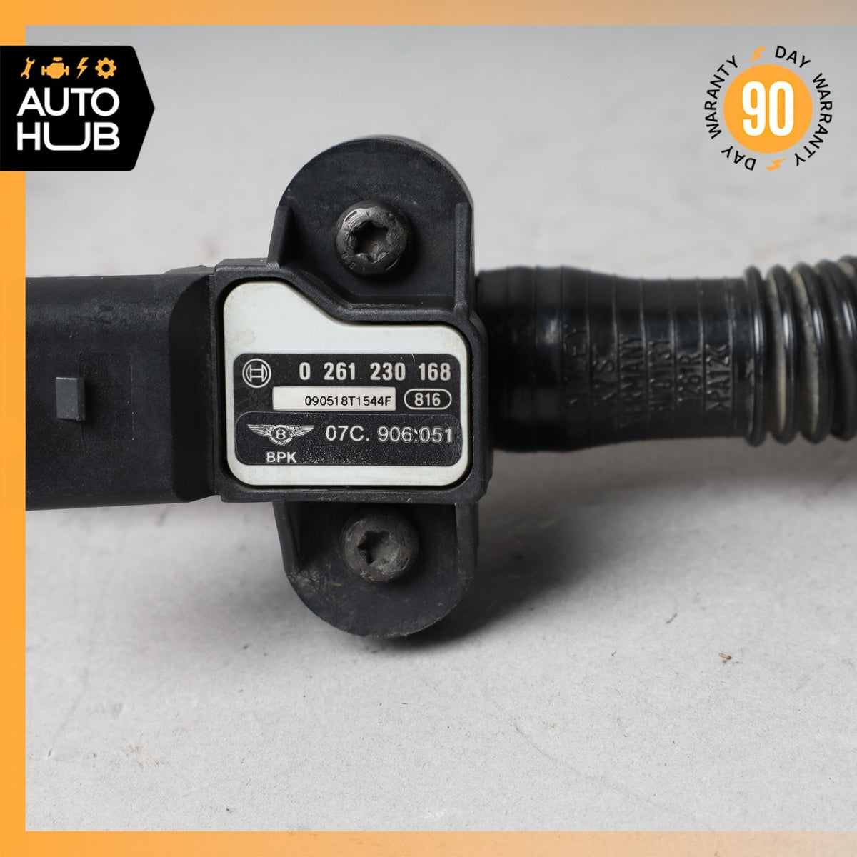 Bentley Continental GTC 6.0L W12 Secondary Air Smog Pump Hose Pipe 07C906051 OEM - photo 4