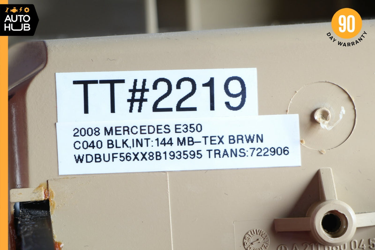 07-09 Mercedes W211 E350 E550 Rear Central Console Ash Tray Beige 2116800450 OEM - photo 12
