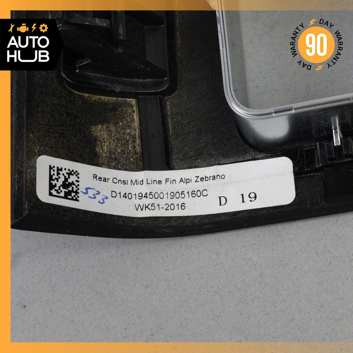 14-22 Range Rover Sport L494 Rear Center Console Air Vent Trim w/ Switch OEM - photo 16