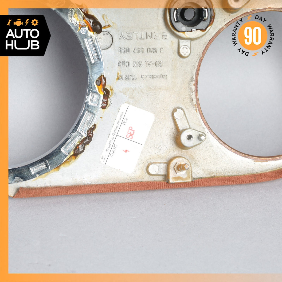 03-13 Bentley Continental GT GTC Dash Panel Speedometer Bezel Trim Wood OEM - photo 17