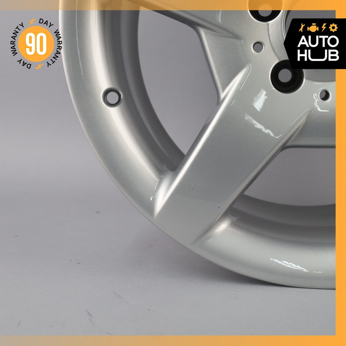 Mercedes W209 CLK55 AMG SLK350 8.5 x 17 17" Rear Wheel Rim Silver 1714011502 OEM - photo 5
