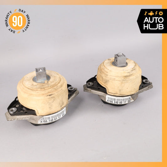 14-19 Mercedes X166 GL550 GLE500 M278 Left & Right Engine Motor Mount Set OEM - photo 1