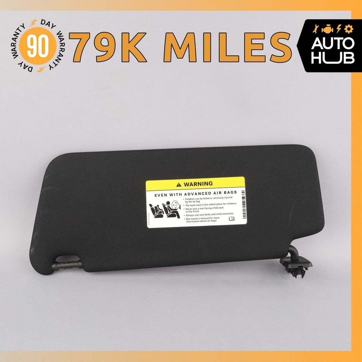 Mercedes W207 E400 C250 Right Side Sun Visor Shade Sunvisor Black OEM - photo 1