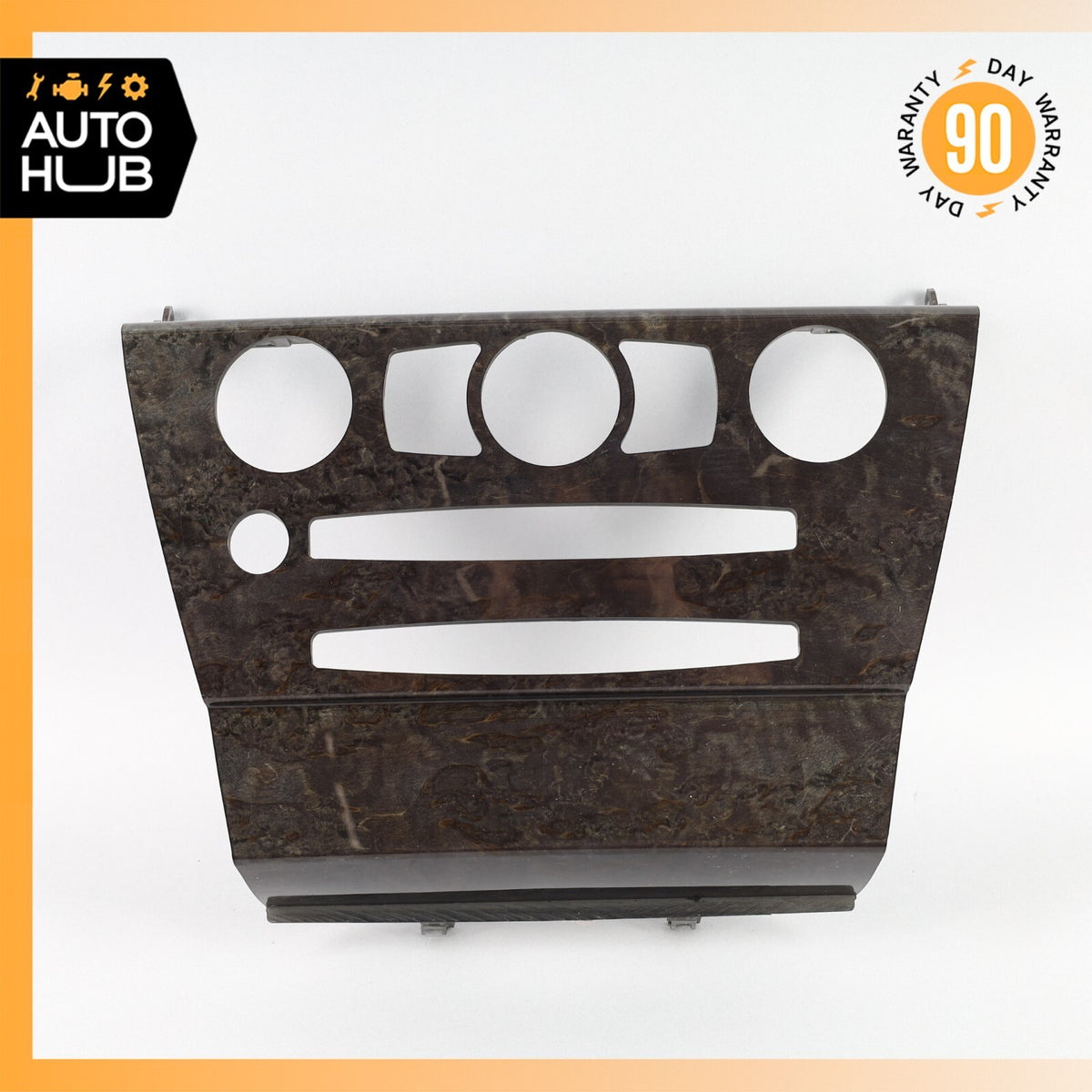 04-08 BMW E64 650i Dashboard Climate Control Cover Panel Trim Wood OEM 65k - photo 1