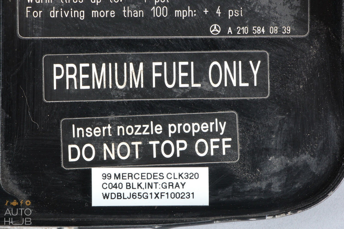 98-02 Mercedes W208 CLK320 CLK430 Fuel Gas Tank Door Lid Cover Black OEM - photo 7