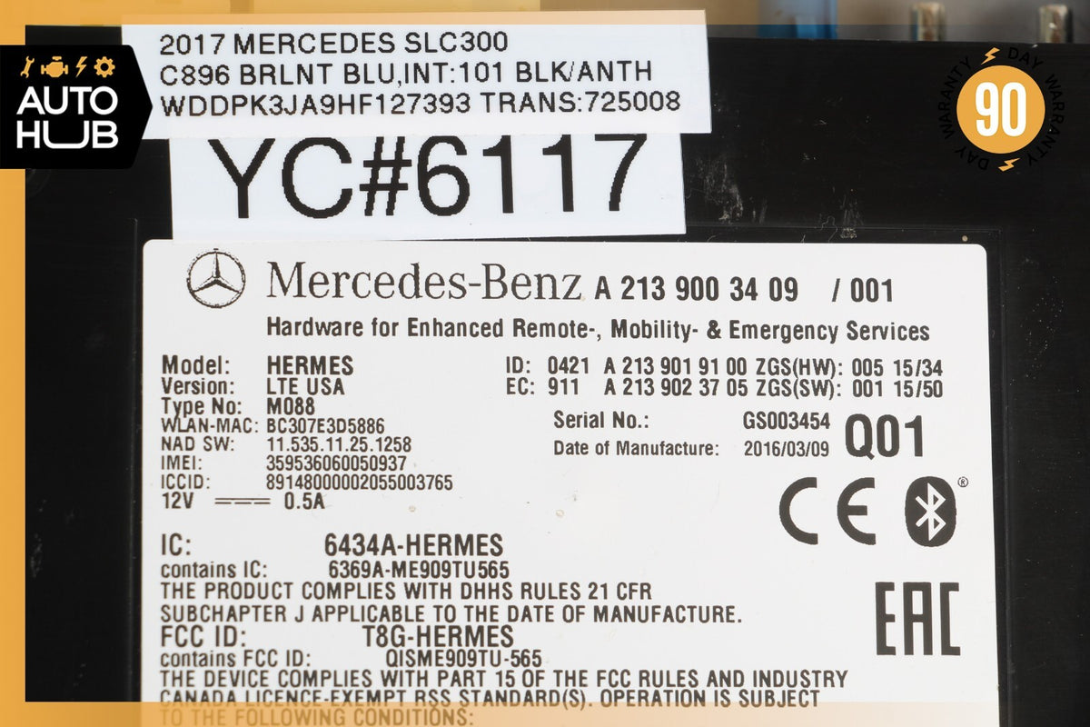 Mercedes R172 SLC300 SLK250 Communication Control Module 2139003409 OEM 37k - photo 9