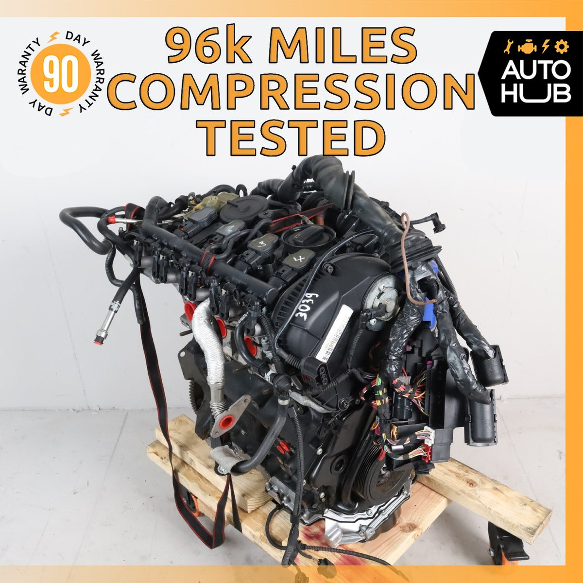 09-12 Audi B8 A5 A4 Q5 TT 2.0L L4 Engine Motor Assembly CAEB OEM 96k - photo 1