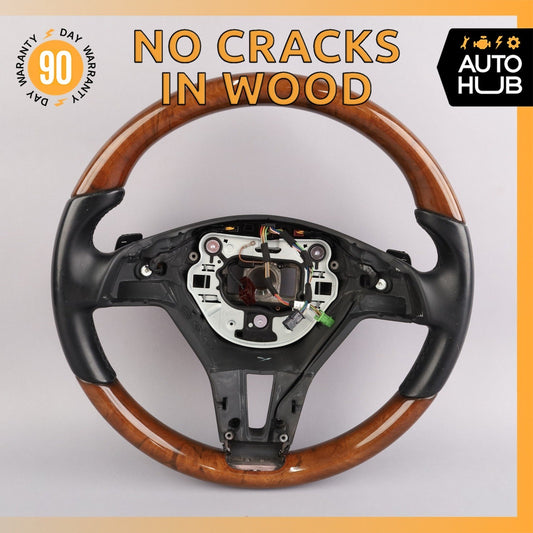 12-18 Mercedes W207 E350 CLS550 Steering Wheel Wood w/ Paddle Shifters OEM 72k - photo 1