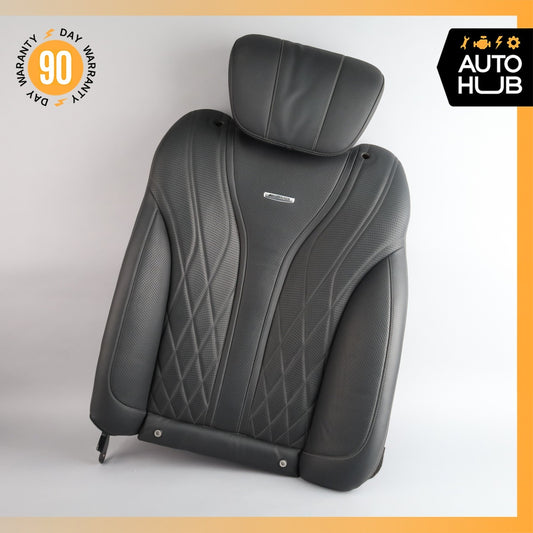 Mercedes W222 S63 AMG Rear Left Seat Upper Back Cushion Exclusive Black OEM - photo 1