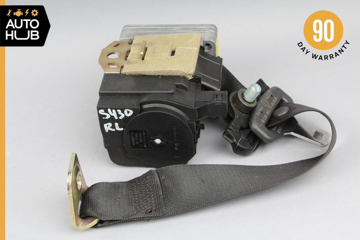 03-06 Mercedes W220 S430 S500 Rear Left Driver Seat Belt Retractor Buckle OEM - photo 9