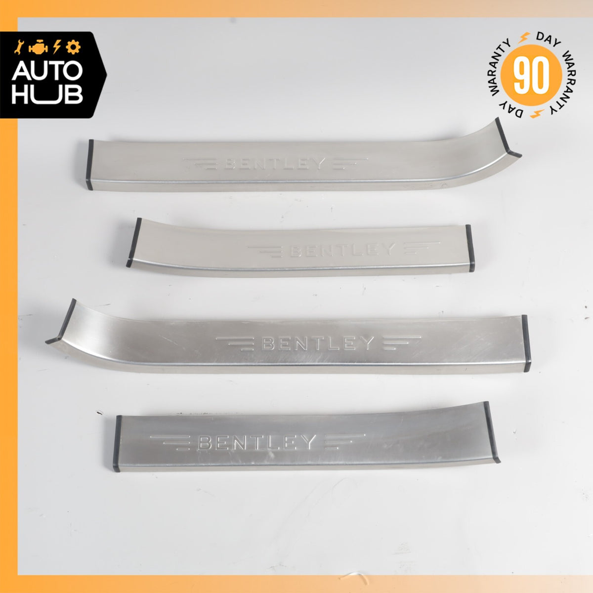 06-13 Bentley Continental Flying Spur Front & Rear Side Door Step Sill Set OEM - photo 1