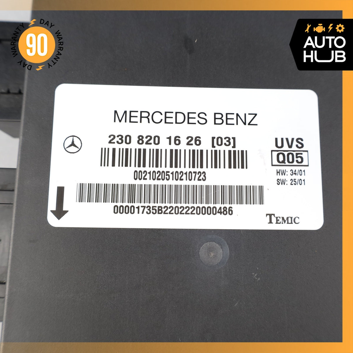 03-08 Mercedes R230 SL500 SL55 AMG SL550 Convertible Top Roof Control Module OEM - photo 9