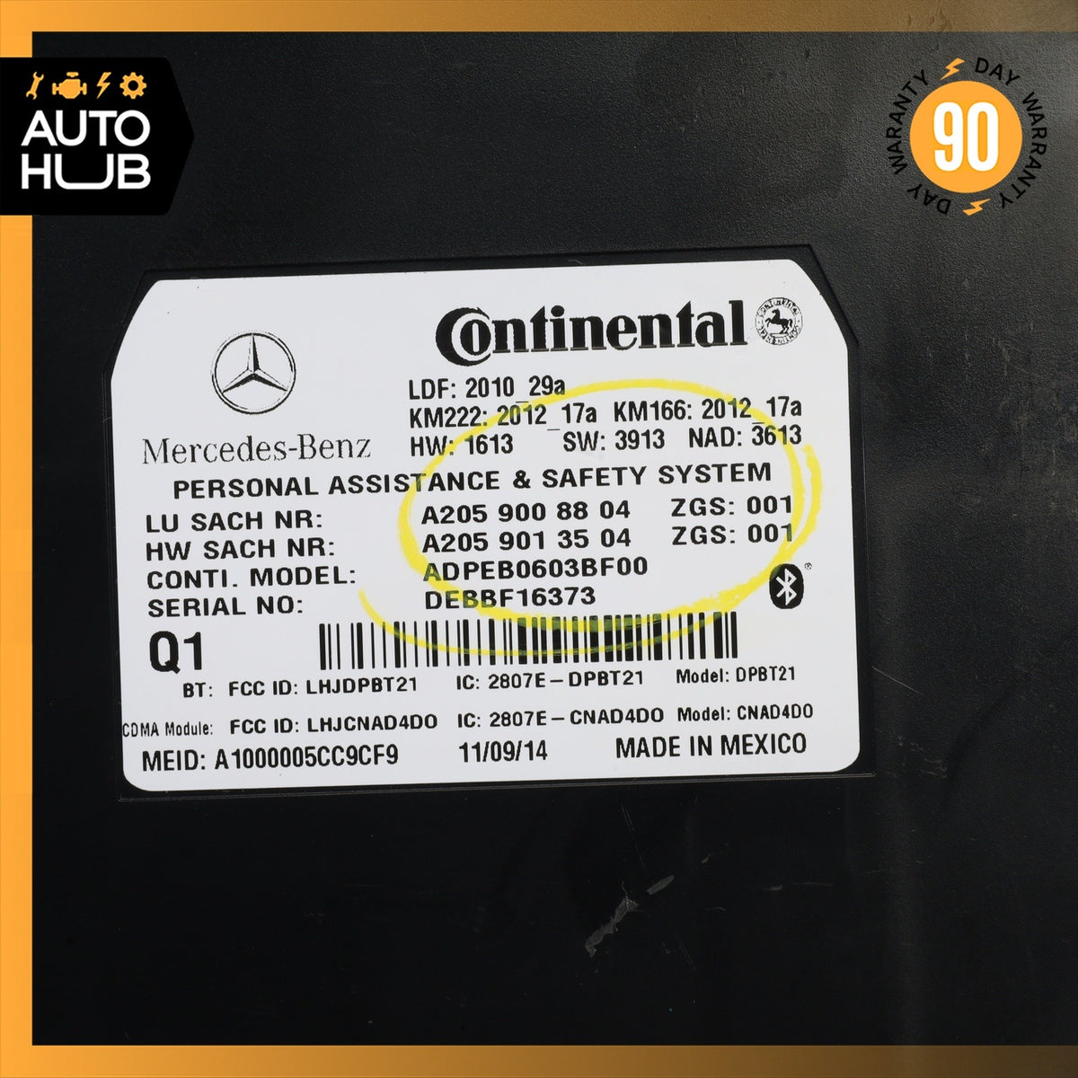 Mercedes W205 C300 GL450 SL550 SLK250 Tele Aid Control Module 2059008804 OEM - photo 2