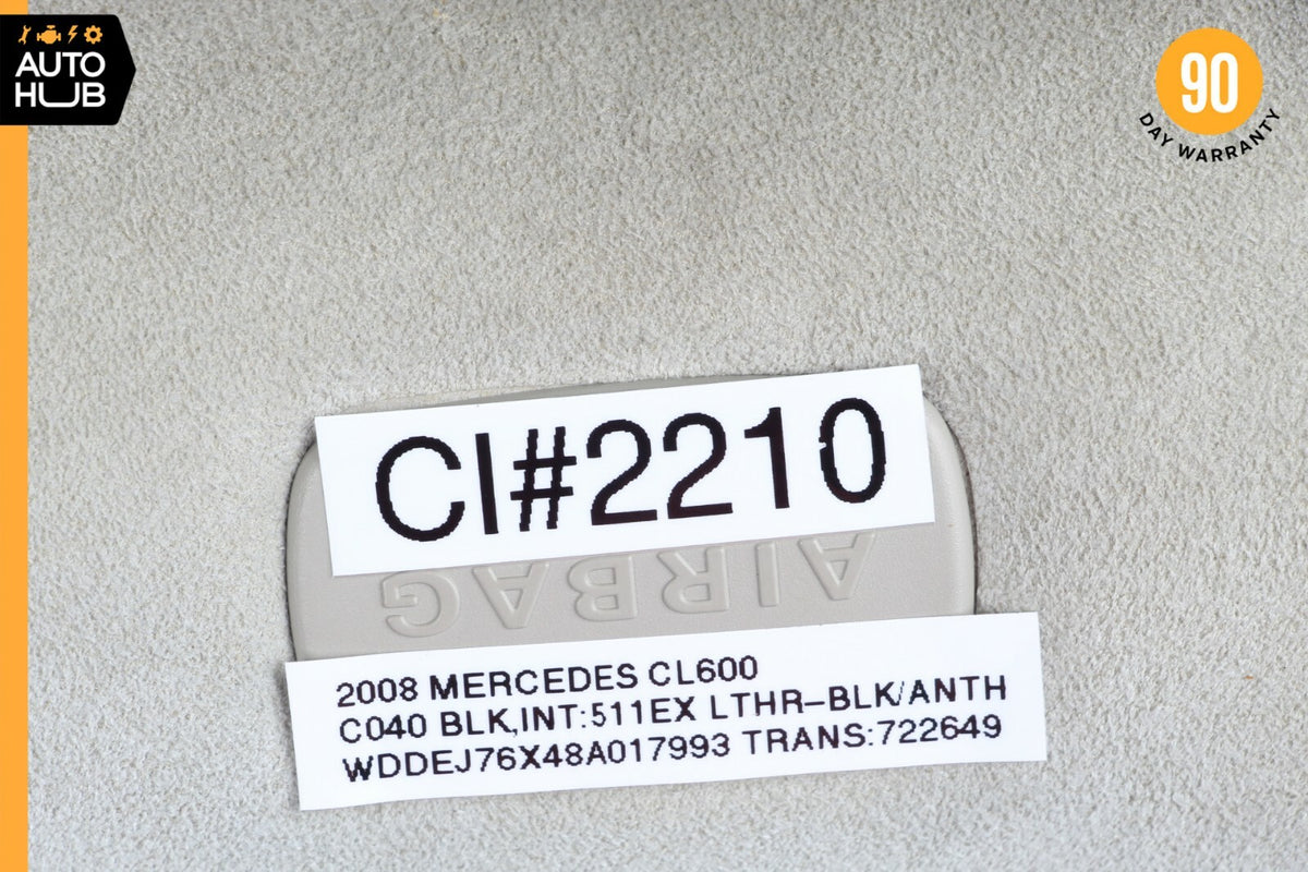 07-14 Mercedes W216 CL600 CL63 AMG A-Pillar Trim Front Left Side Suede Gray OEM - photo 12