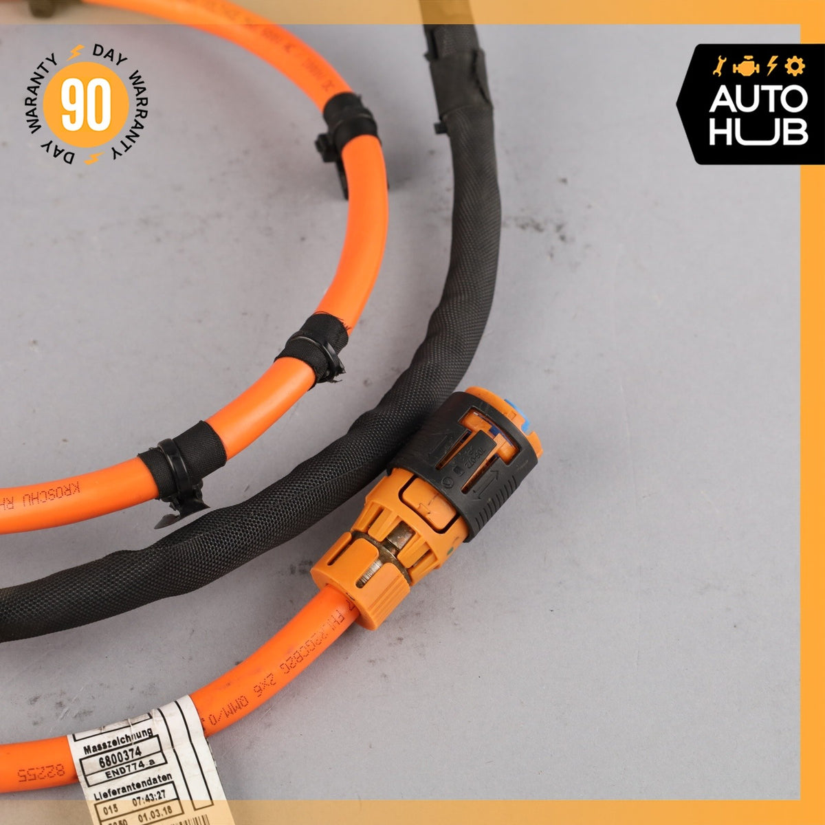 16-18 BMW F15 X5 Hybrid A/C AC Air Compressor Wire Wiring Cable 6800375 OEM - photo 7