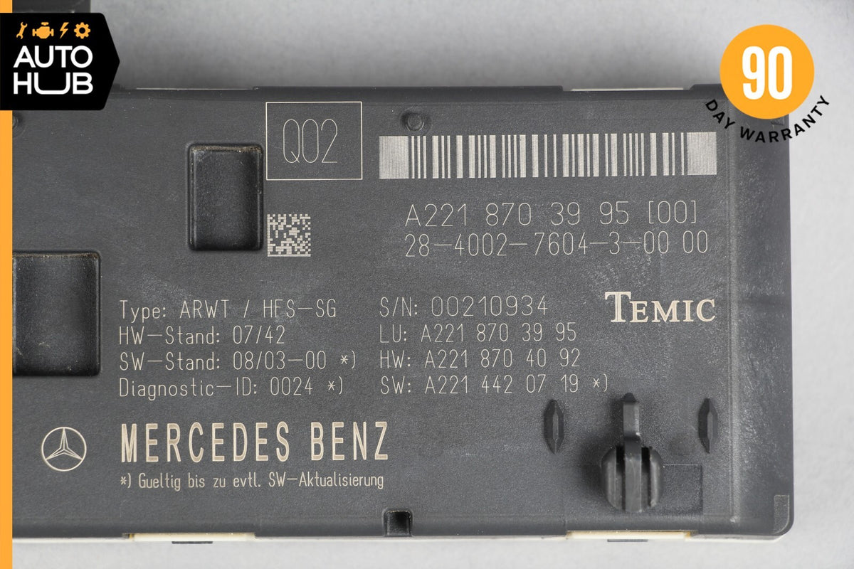 07-14 Mercedes W221 S400 S550 CL550 Trunk Release Remote Open Close Module OEM - photo 11