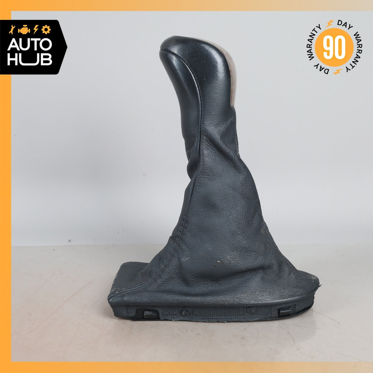 03-06 Mercedes W211 E320 E55 AMG Shift Shifter Knob Boot Cover Black Wood OEM - photo 5