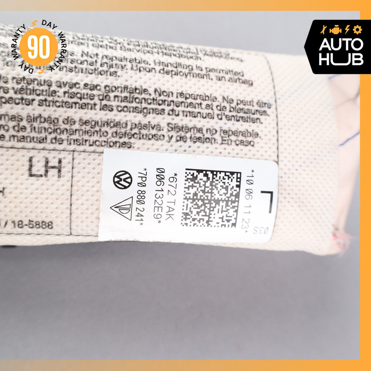 11-18 Porsche Cayenne 958 Front Left Driver Side Seat Airbag 7P0880241A OEM - photo 11
