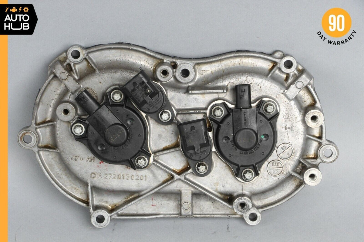Mercedes W221 S550 E350 Front Left Side Engine Timing Chain Cover Plate OEM - photo 1