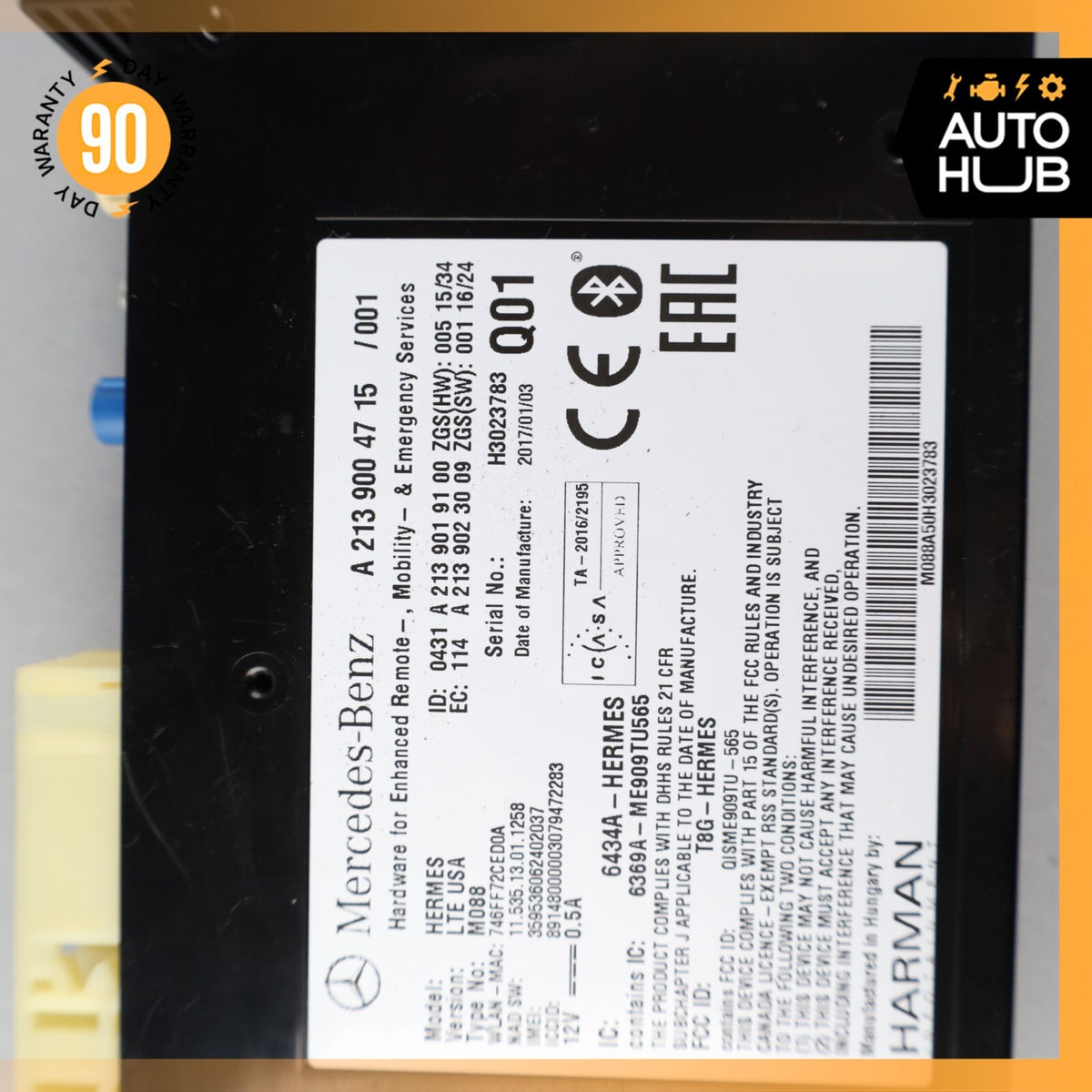 2017 Mercedes W205 May C300 Telematic Communication Control Module OEM - photo 7