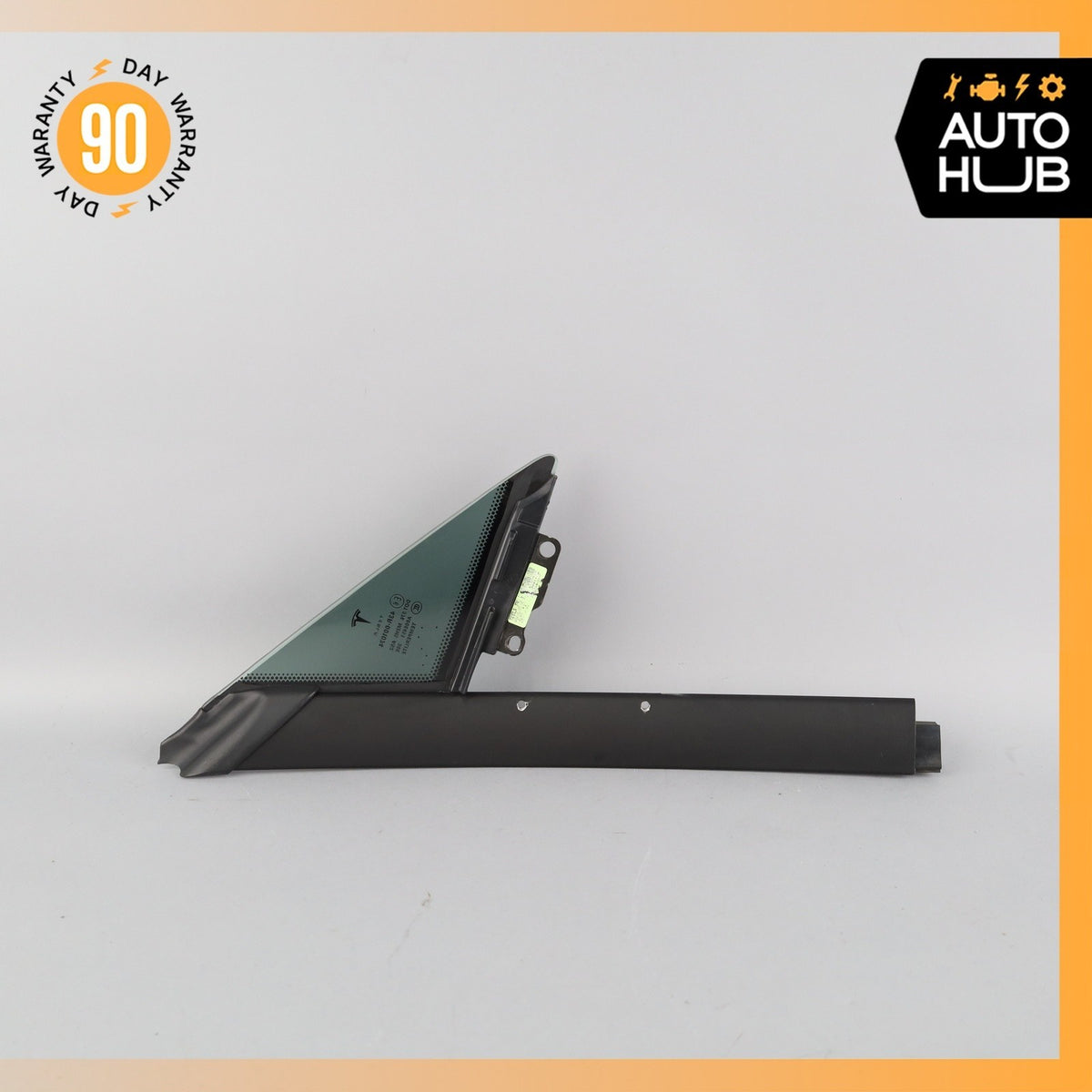 12-15 Tesla Model S Front Left Driver Door Corner Window Glass OEM 63k - photo 6
