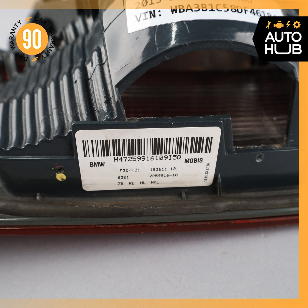 12-15 BMW F30 320i 328i 335i Rear Right Side Inner Taillight Tail Light Lamp OEM - photo 17