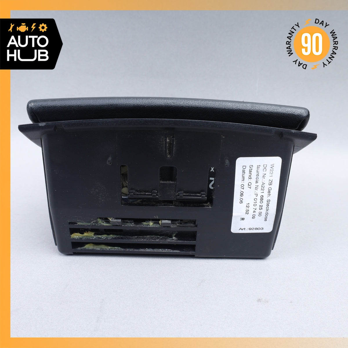 07-09 Mercedes W221 S600 S65 AMG Rear Ashtray Lighter Compartment Black OEM - photo 8
