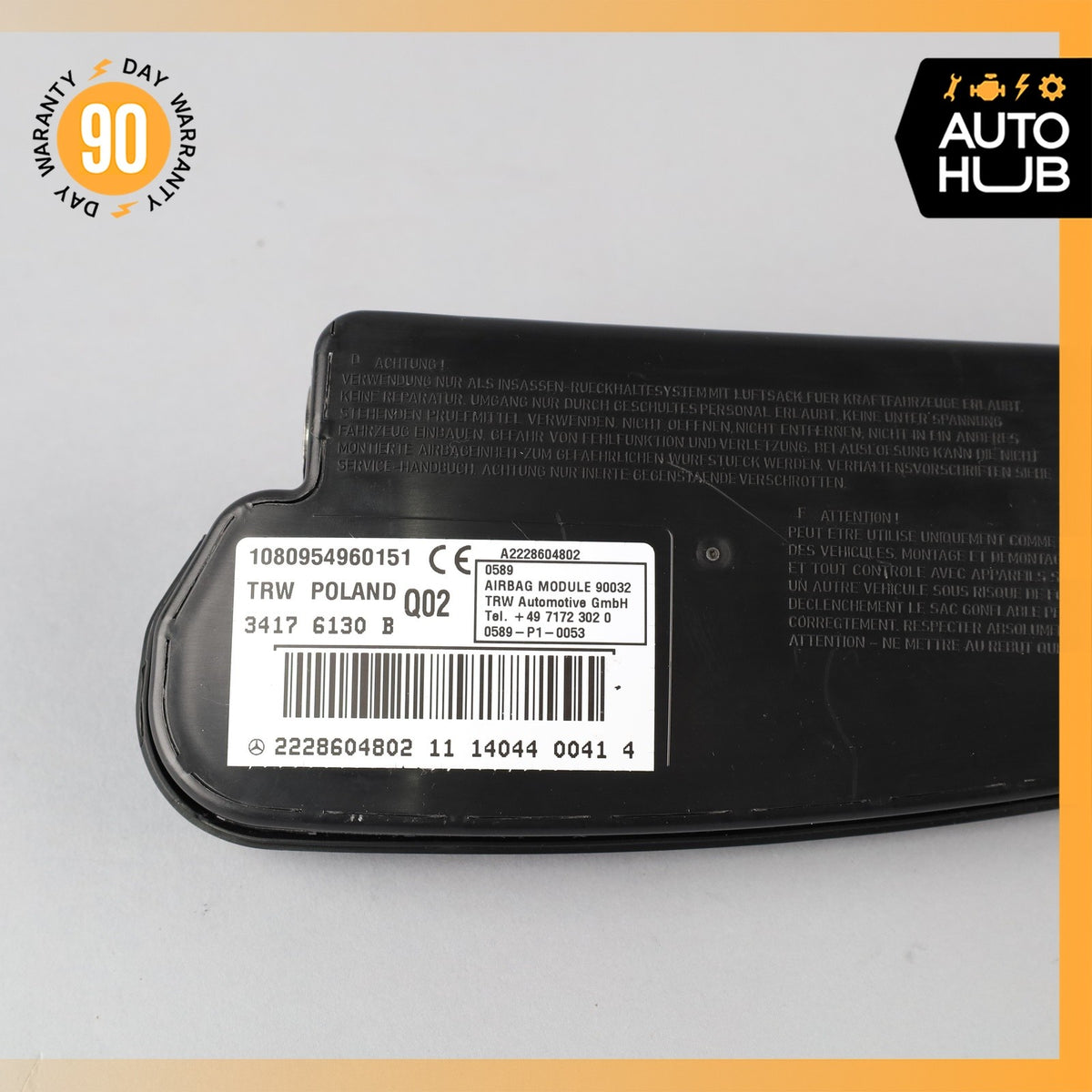 14-15 Mercedes W222 S550 S600 Front Right Passenger Side Seat Airbag SRS OEM - photo 2