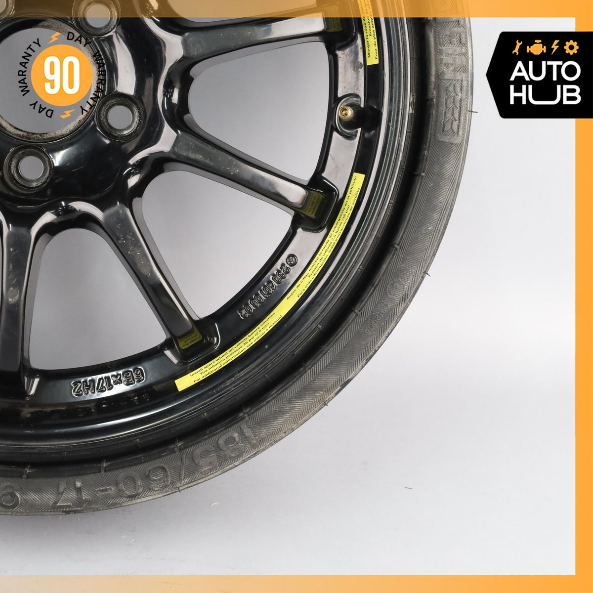 03-12 Mercedes R230 SL500 SL550 Emergency Spare Tire Wheel Donut Rim 17" 17 OEM - photo 4