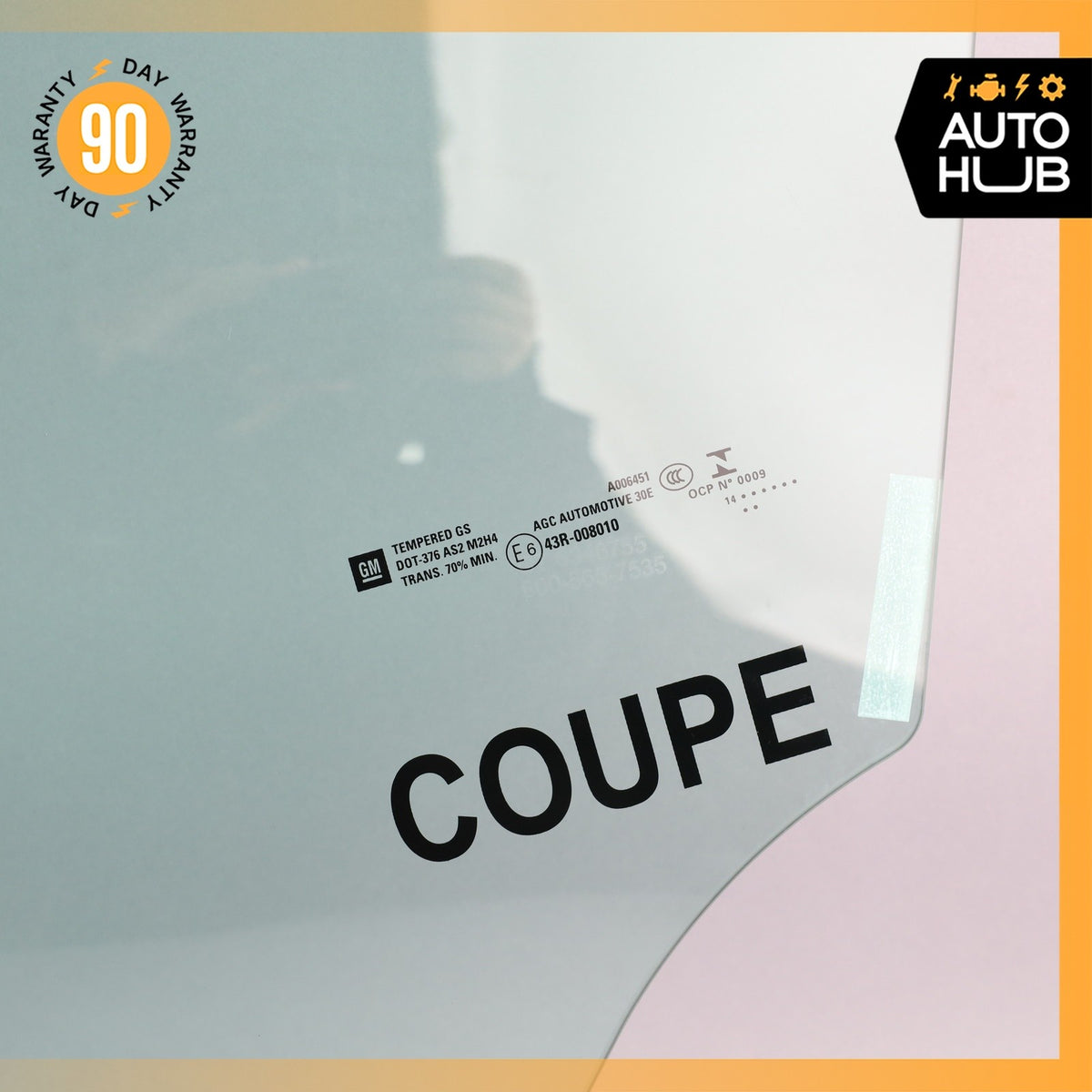 14-19 Chevrolet Corvette C7 Coupe Front Left Door Window Glass 84299348 OEM 32k - photo 4