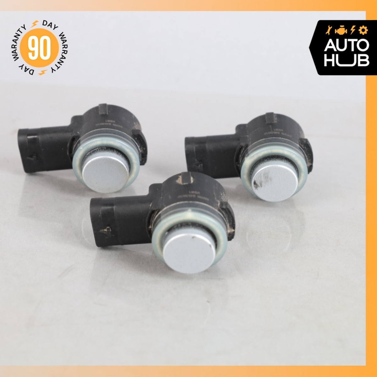 Porsche Cayenne 958 GTS Front Bumper Parking Assist Sensor PDC Set of 3 OEM - photo 2