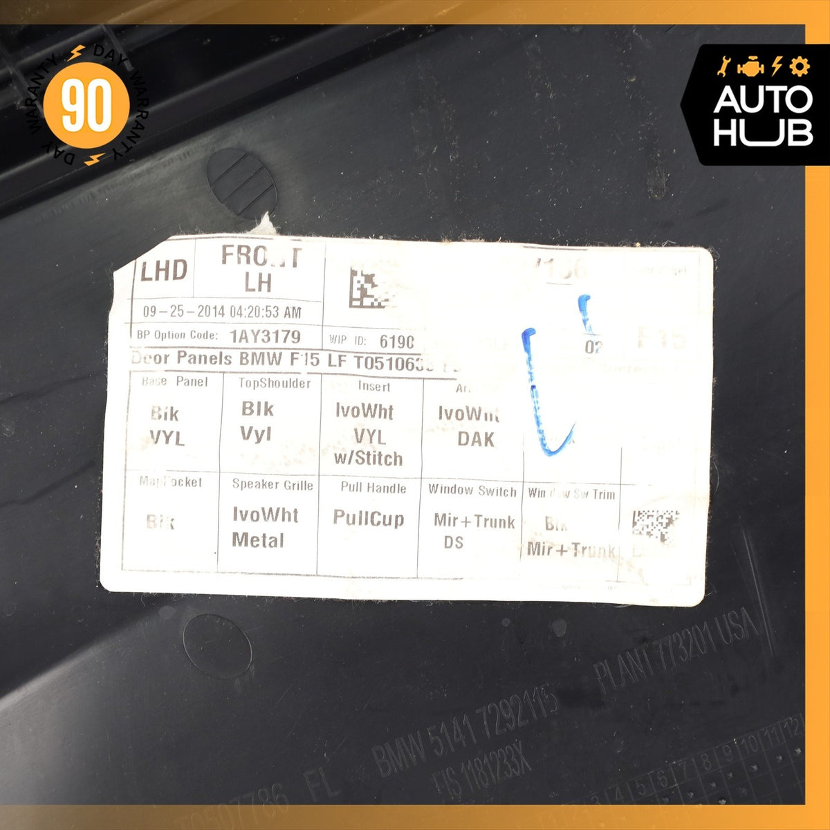 14-18 BMW F15 X5 Front Left Driver Side Door Panel Trim OEM - photo 20
