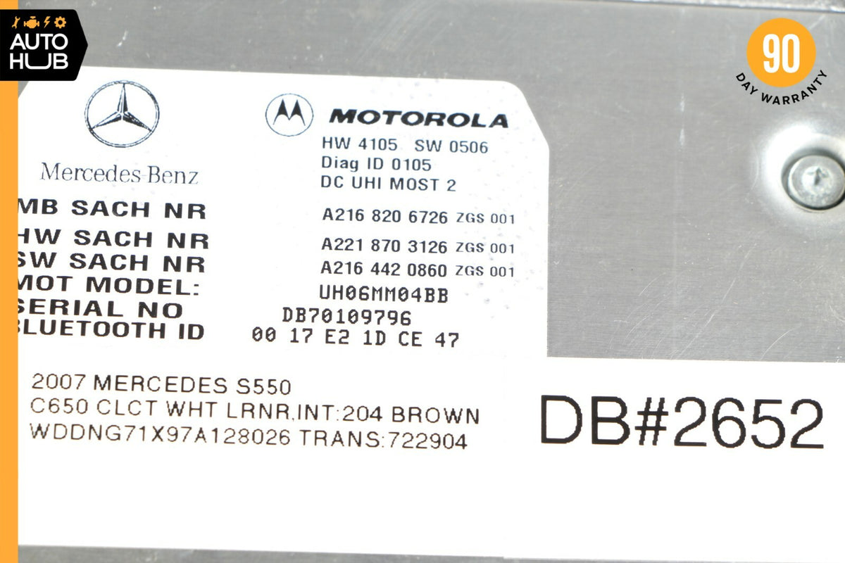 07-10 Mercedes W221 S550 CL550 CL63 AMG Bluetooth Communication Module OEM - photo 9