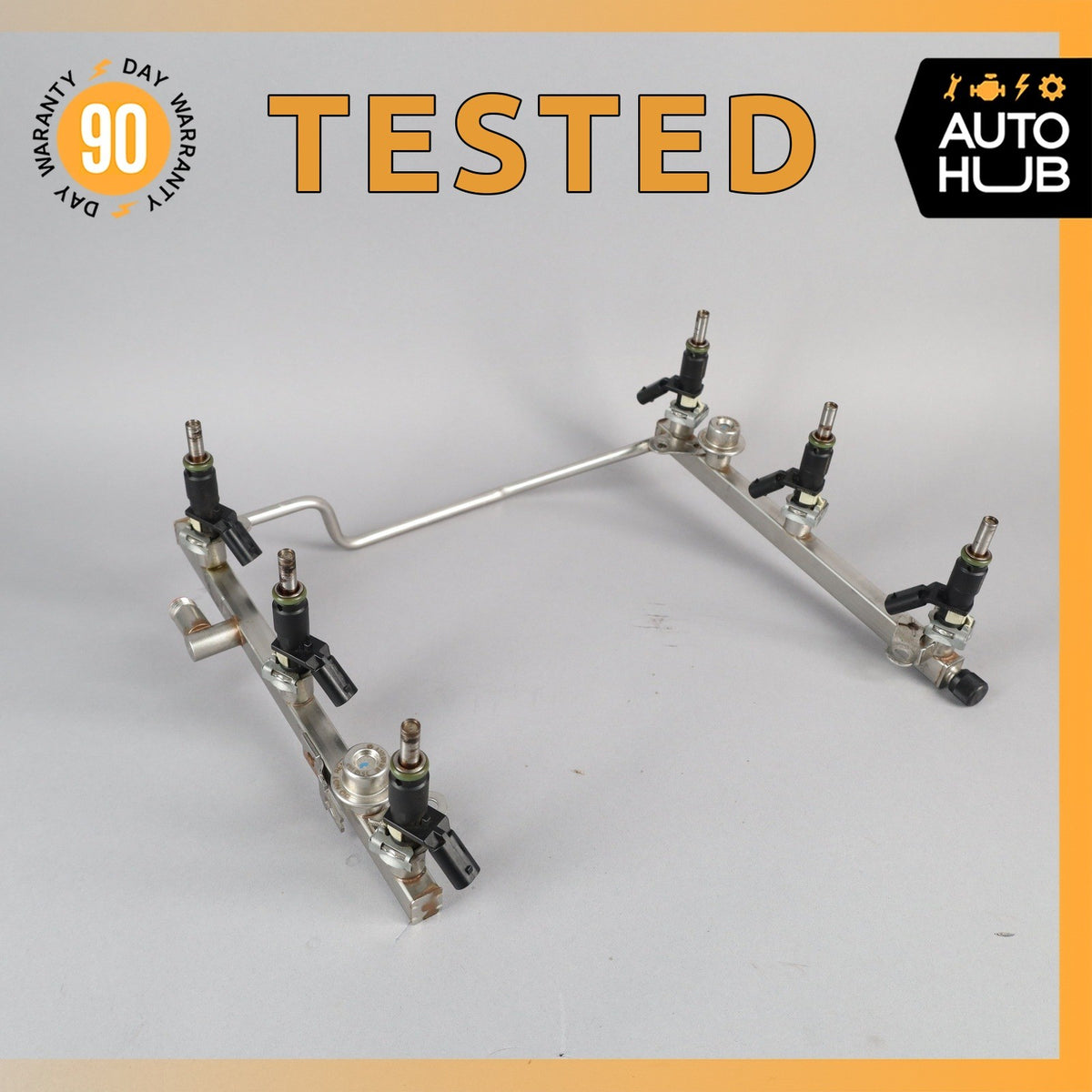 Mercedes W212 E350 R350 CLK350 S400 Fuel Injector Rail w/ Fuel Injectors OEM - photo 1