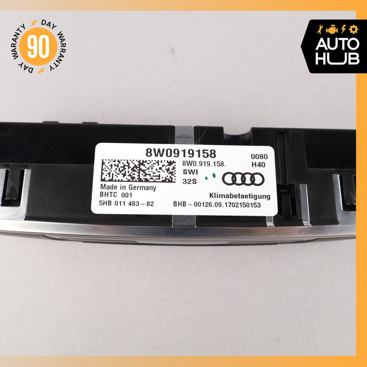 17-24 Audi 4M Q7 S5 RS5 Rear A/C Climate Control Switch Panel 8W0919158 OEM - photo 12