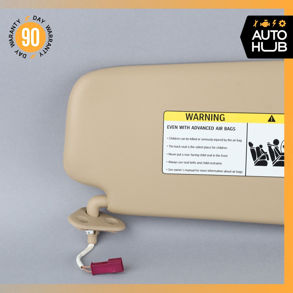 13-15 BMW E84 X1 Left Driver Side Sunvisor Sun Visor Beige OEM 72k - photo 3
