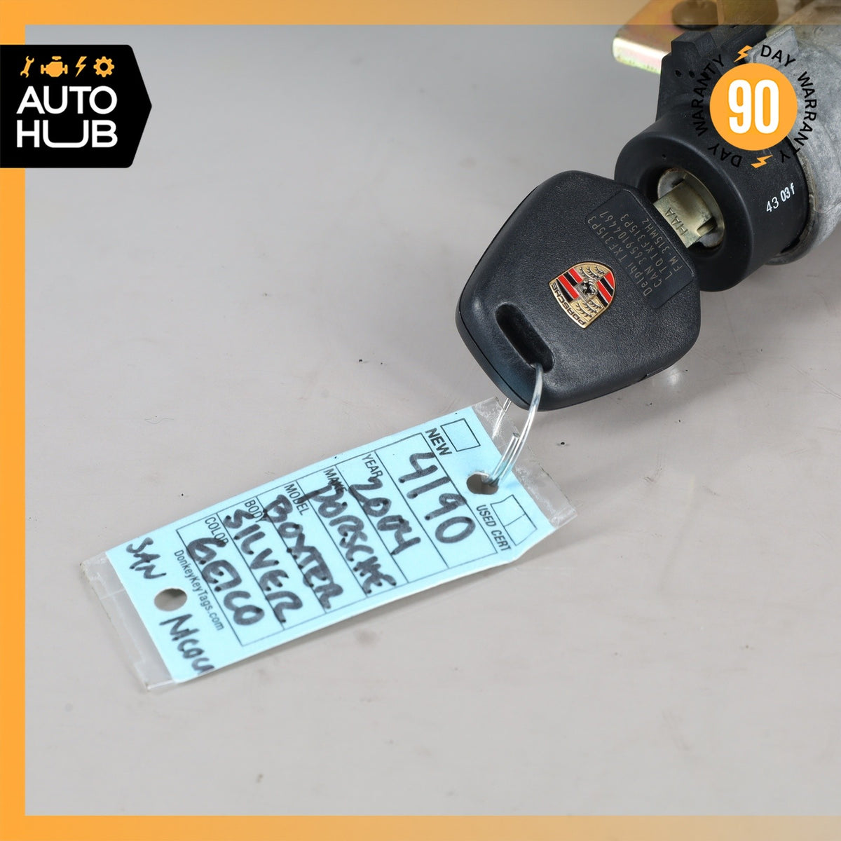 Porsche Boxster 986 Ignition Lock Cylinder Housing w/ Key OEM - photo 3