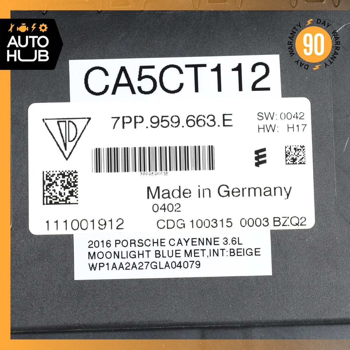 Porsche Cayenne 958 Start Stop Voltage Stabilizer Control Module ECU OEM - photo 6