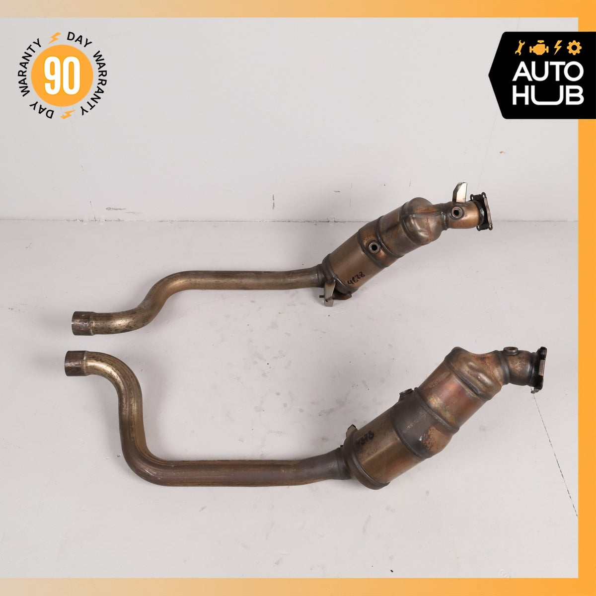 14-16 Porsche Panamera 970 4 3.6L Exhaust Downpipe Set 97011335028 OEM 91k - photo 2