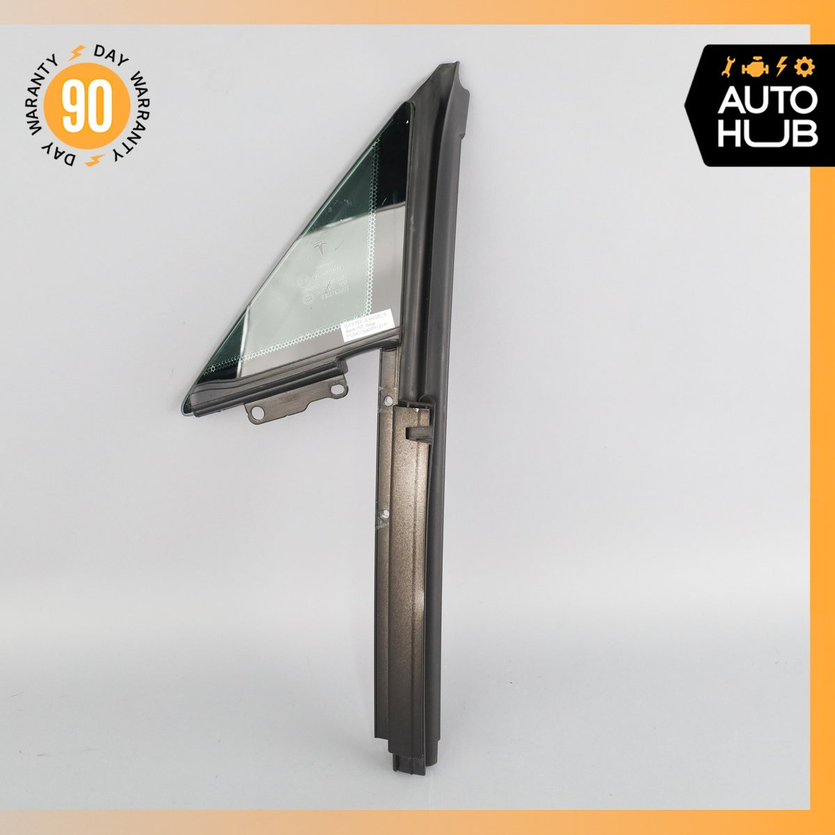 12-15 Tesla Model S Front Left Driver Door Corner Window Glass OEM 63k - photo 1