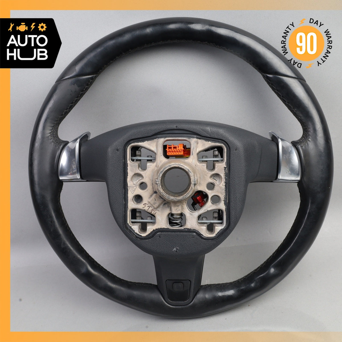 11-14 Porsche Cayenne 958 S GTS Steering Wheel w/ Paddle Shifters Black OEM - photo 13