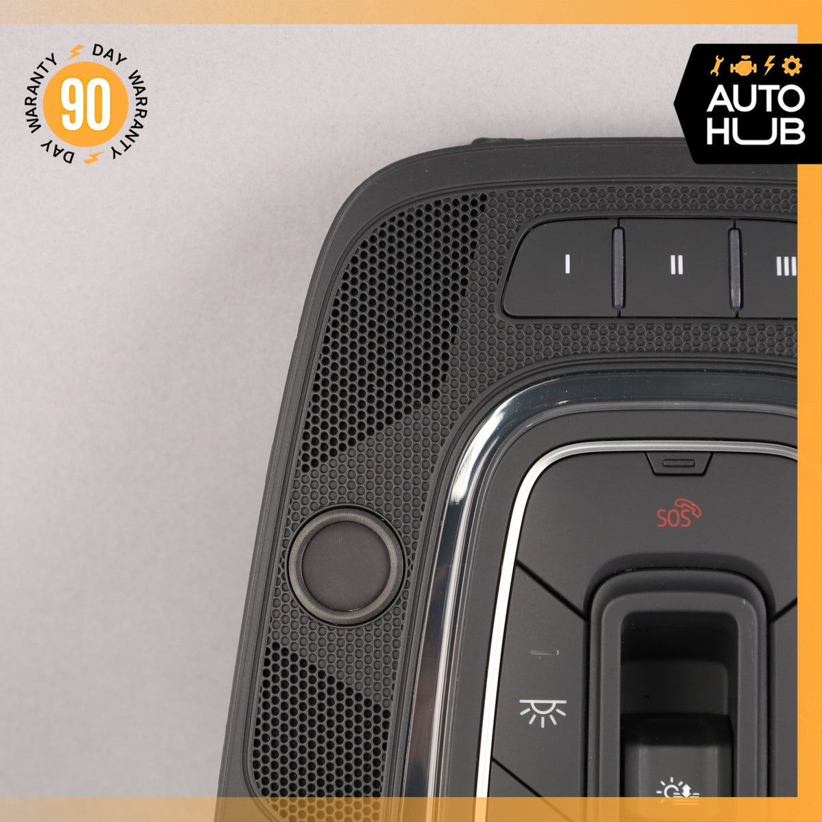 17-19 Audi 4M Q7 Front Overhead Domelight Lamp Switch Panel Black OEM 87k - photo 4