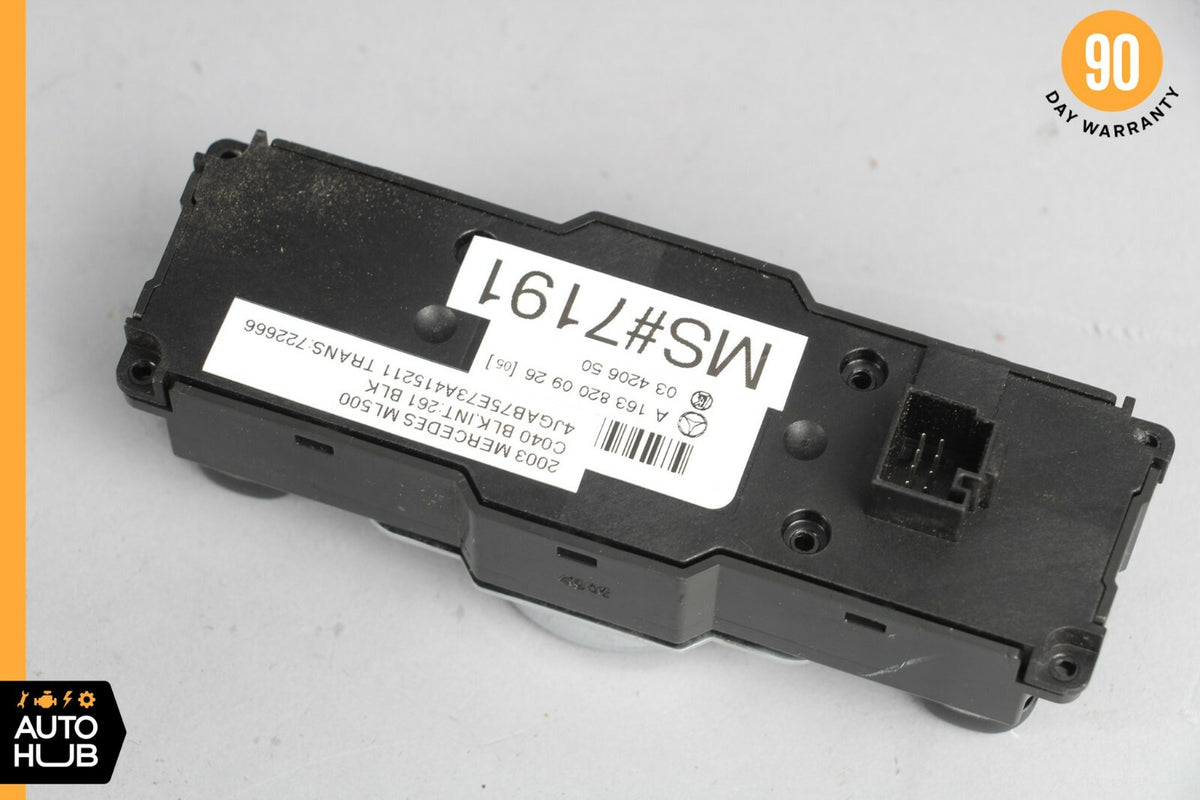 02-05 Mercedes W163 ML320 ML500 Rear Window Switch w/Climate 1638200926 OEM - photo 6