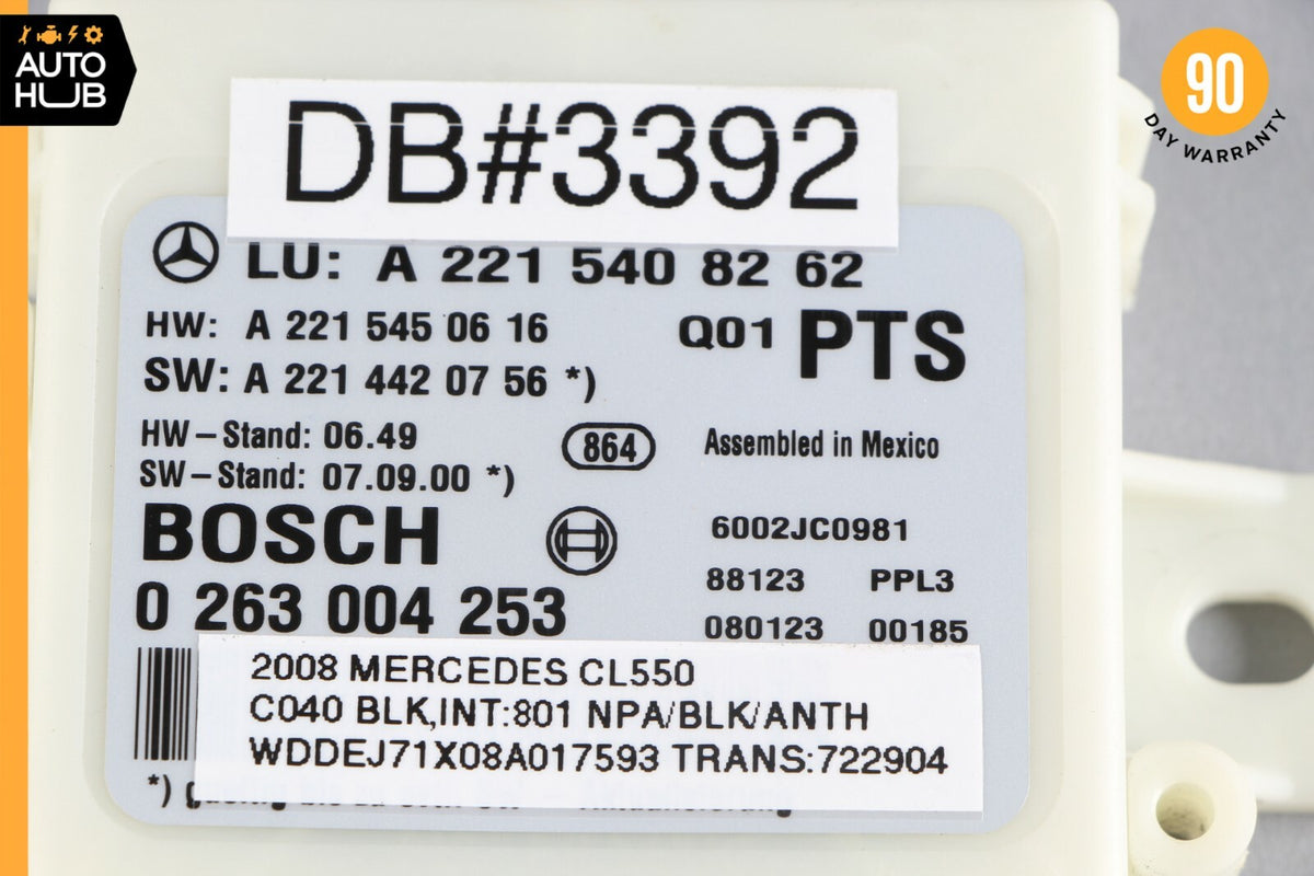 07-09 Mercedes W216 CL550 S63 Parking Back Up Reverse Distance Control Module - photo 8