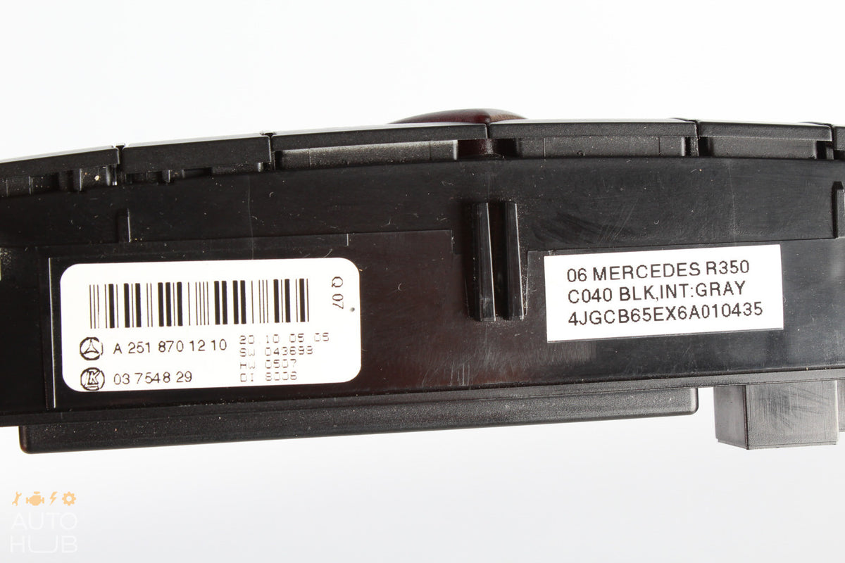 06-10 Mercedes W251 R350 R500 Center Dashboard Hazard ESP Control Switch OEM - photo 9