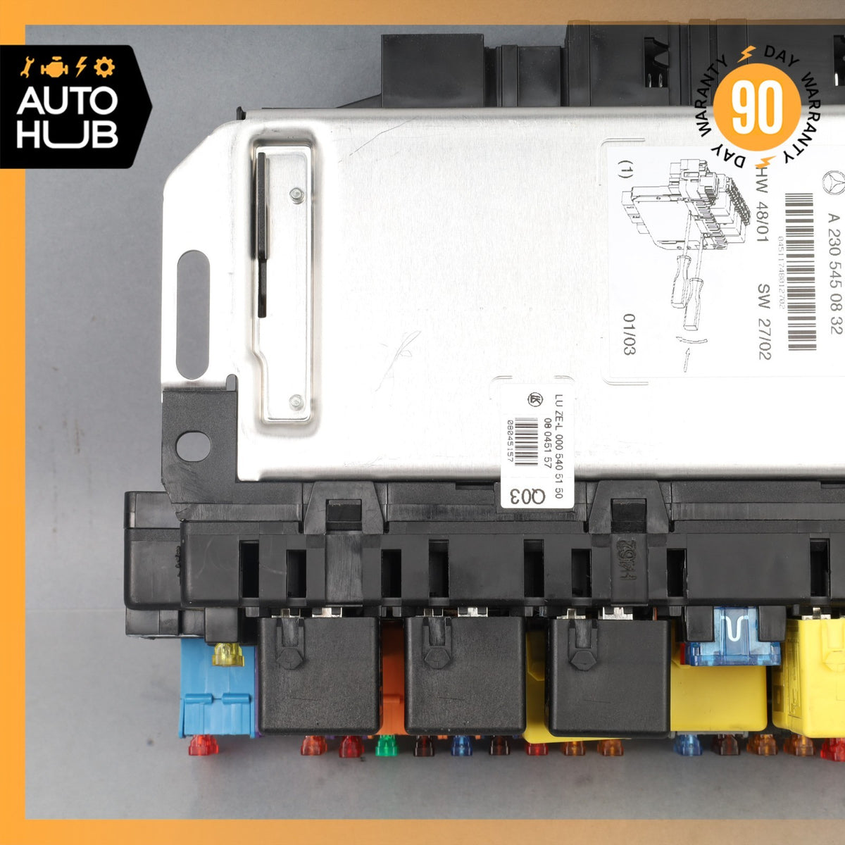 03-12 Mercedes R230 SL500 SL55 AMG Front Left SAM Fuse Box Control Module OEM - photo 18