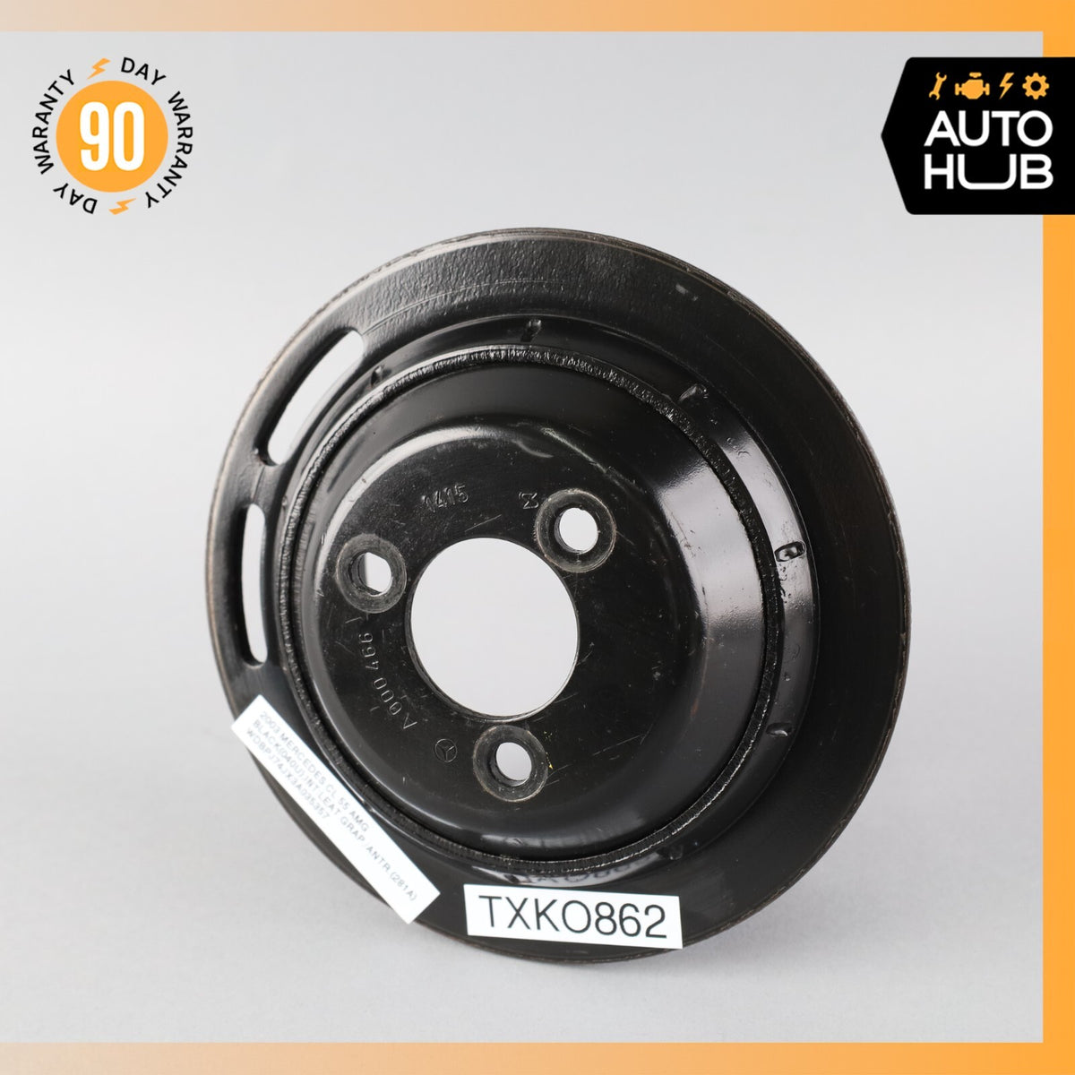 03-08 Mercedes W215 CL55 S55 SL55 AMG Steering Pump Pulley 0004661415 OEM 47k - photo 1