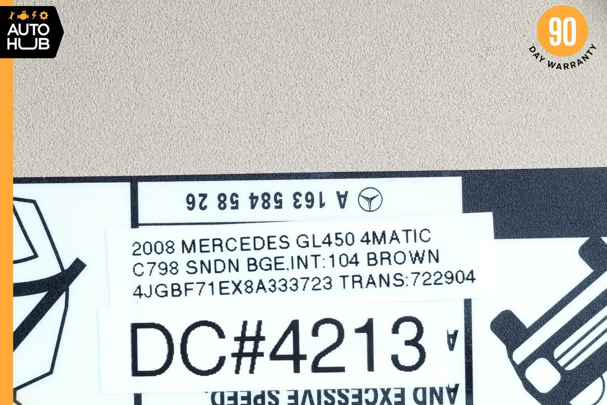 06-12 Mercedes X164 GL450 ML450 Sun Visor Sunvisor Front Left Side Beige OEM - photo 10