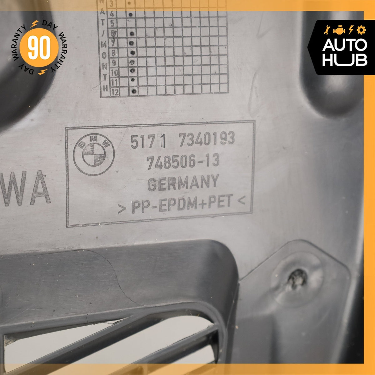 BMW G12 750Li Front Left Wheelarch Liner Splash Shield 7340193 OEM - photo 16